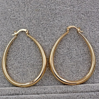 Shiny Gold Hoop Earrings for Women Fashion & Wedding Jewelry