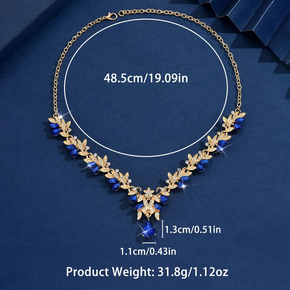 1PC Women's Fashion Geometric Water Drop Pendant Necklace Jewelry Suitable for Date, Party, Festival gift