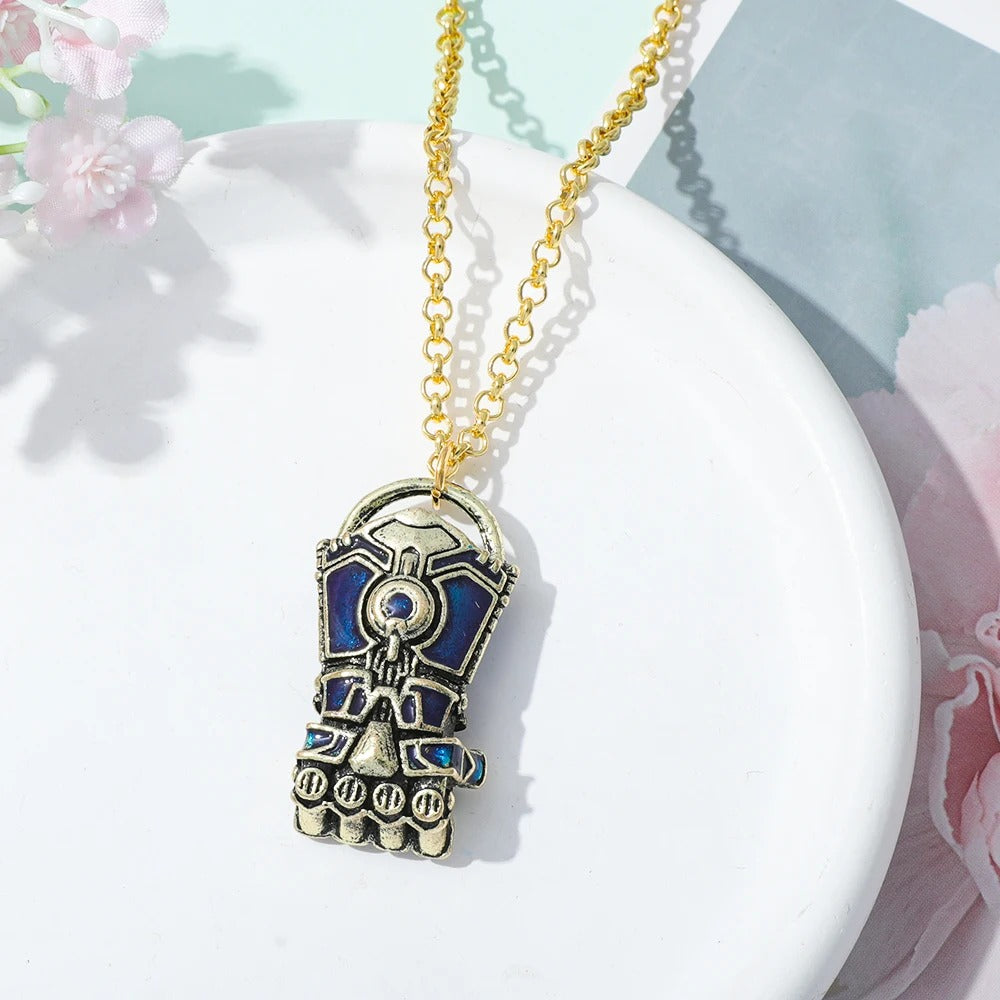 League of Legends Arcane Vi Necklace - Bronze/Silver/Copper Alloy Pendant LOL Cosplay Jewelry for Men & Women