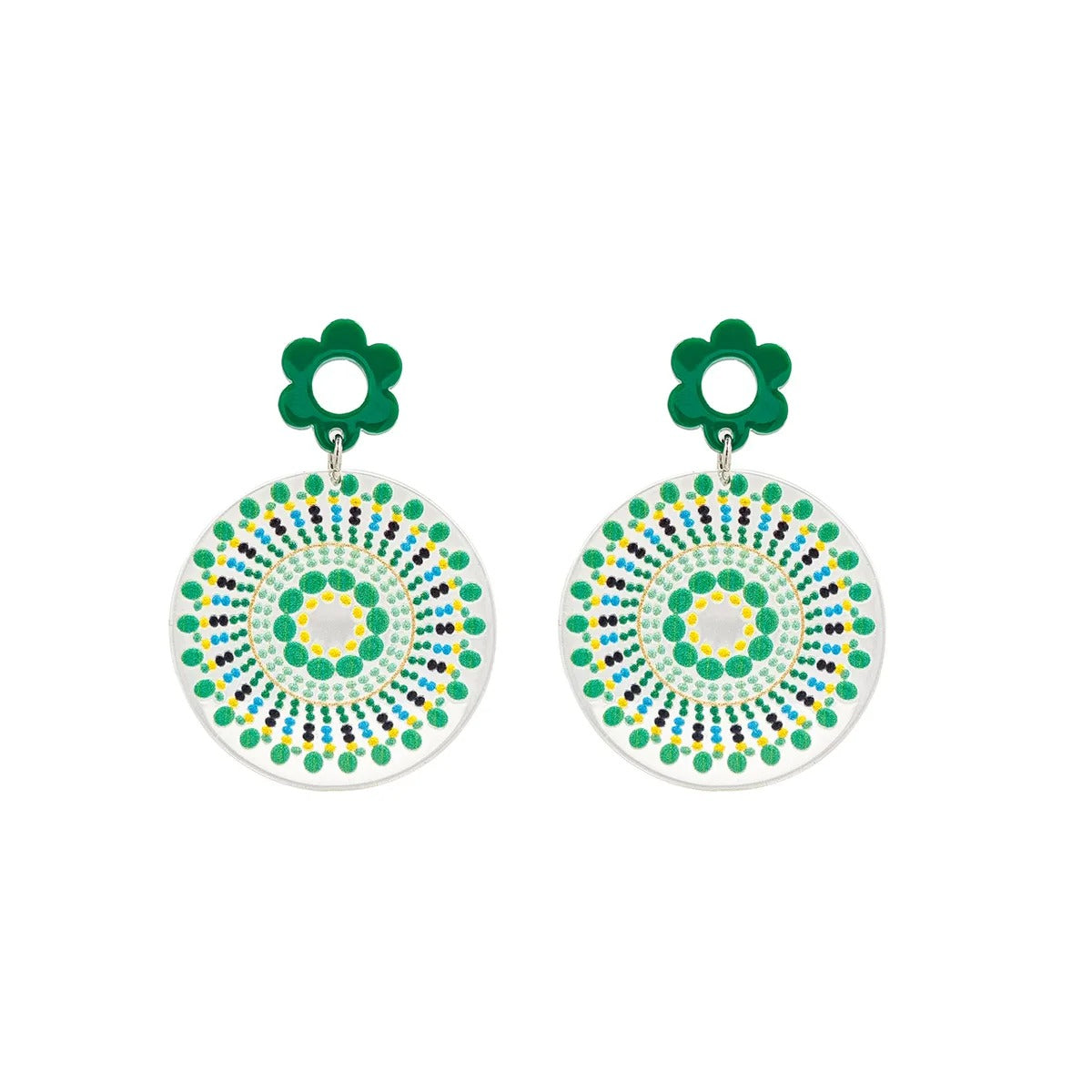 Summer Trend Boho Drop Earrings for Women Acrylic Pendants