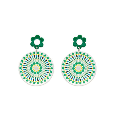 Summer Trend Boho Drop Earrings for Women Acrylic Pendants