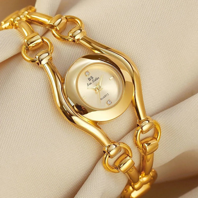 Women Bracelet Watches Top Brand Luxury Elegant Fashion For Ladies Wrist Watches Steel Quartz Female Clock Gold High Quality