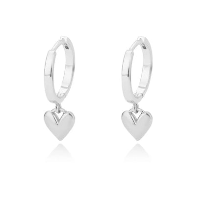 Hollow Zircon Heart Earrings Gold Stainless Steel Jewelry for Women