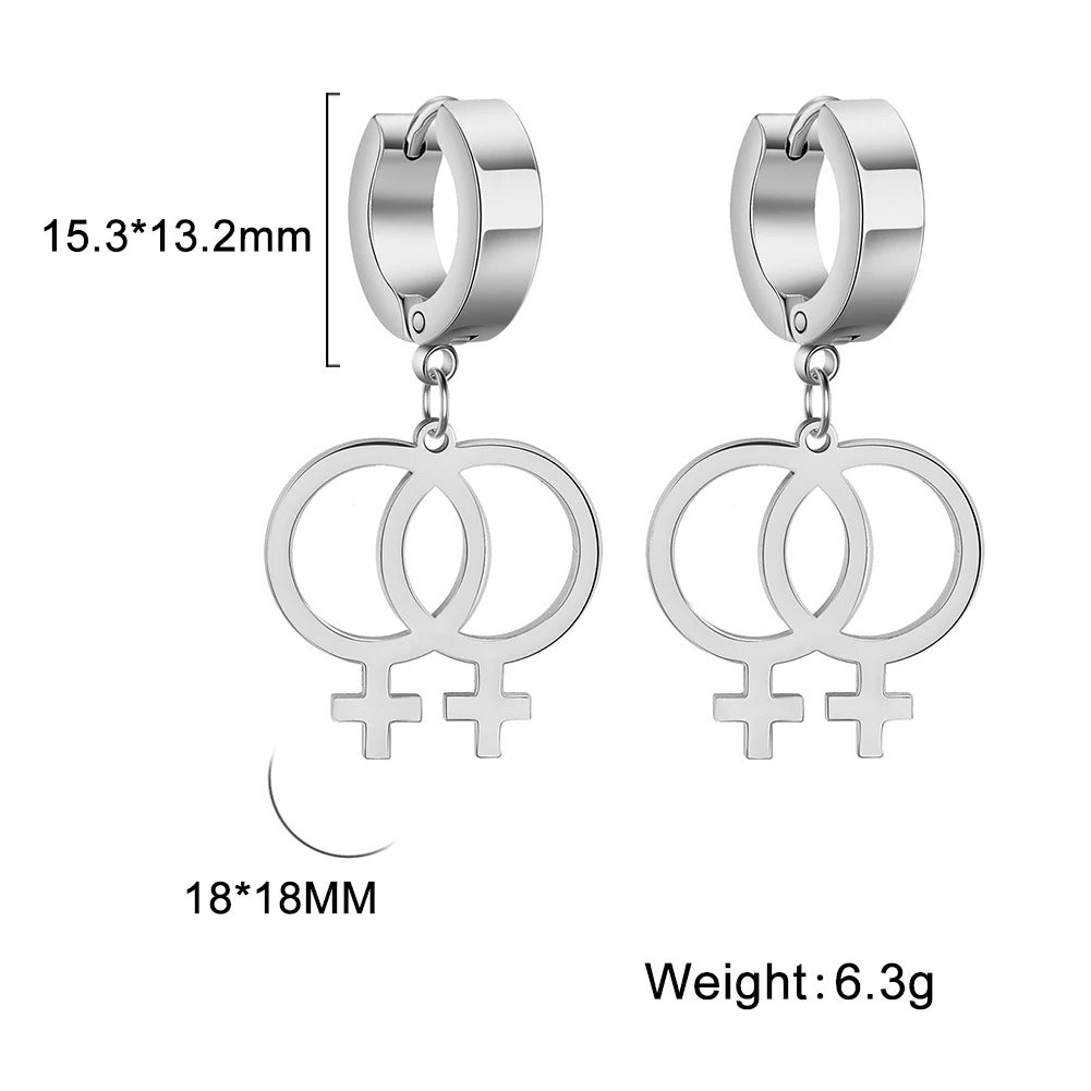 Girls Pride Earrings Women LGBTQ+ Statement Jewelry Gift