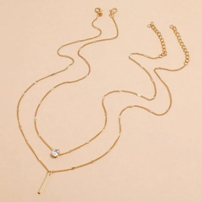 Multi-layer Star Heart Water Drop Necklace for Women
