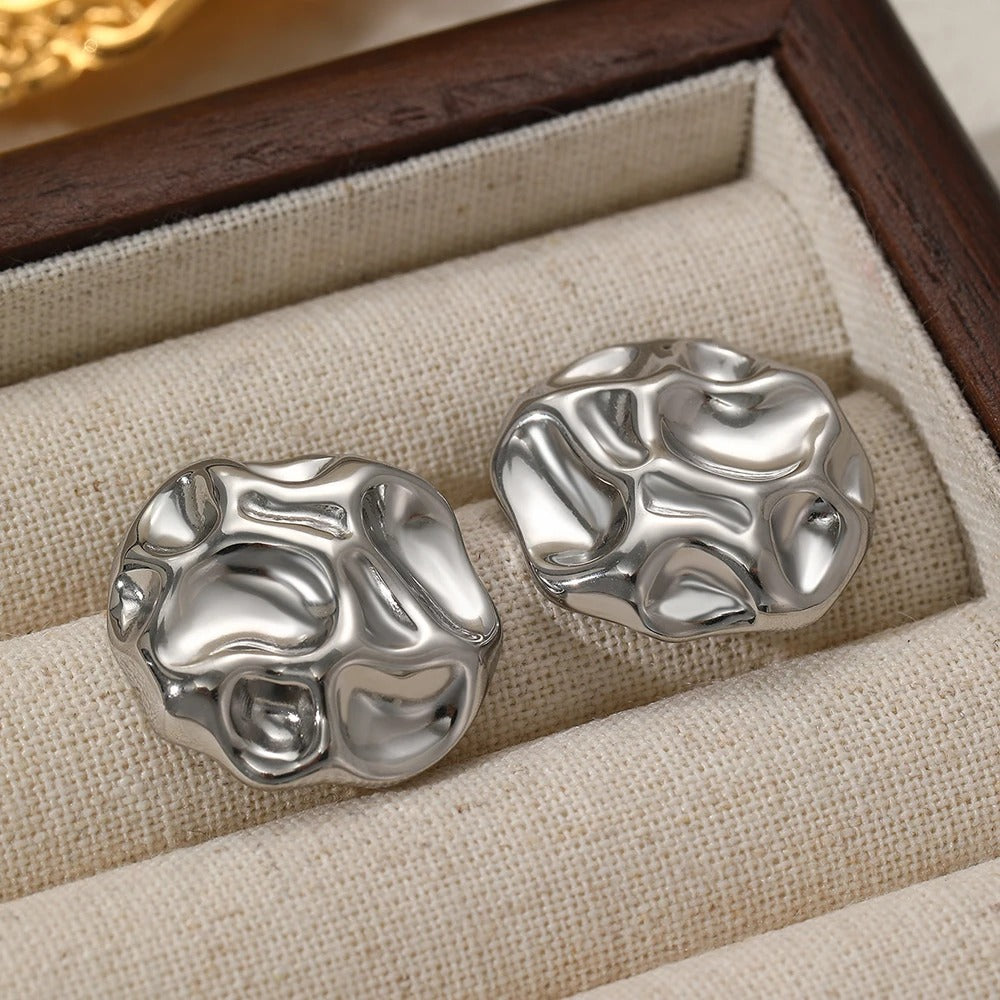 Stainless Steel Geometric Stud Earrings for Women Non-Fading Jewelry