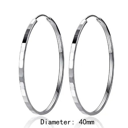 New Fashion 18K Gold Plated Hoop Earrings For Women 925 Sterling Silver Fashion Earring