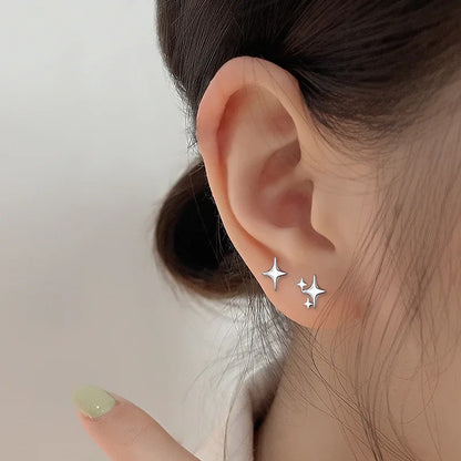 2025 New Korean Star Ear Wire Tassel Thread Chain Climb Star Pendants Drop Earrings Women's Straight Hanging Earings Jewelry