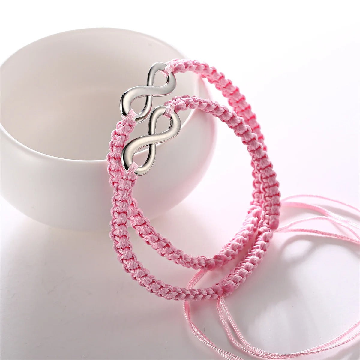 2pcs Love Couple Bracelets Handmade Braided Rope Jewelry
