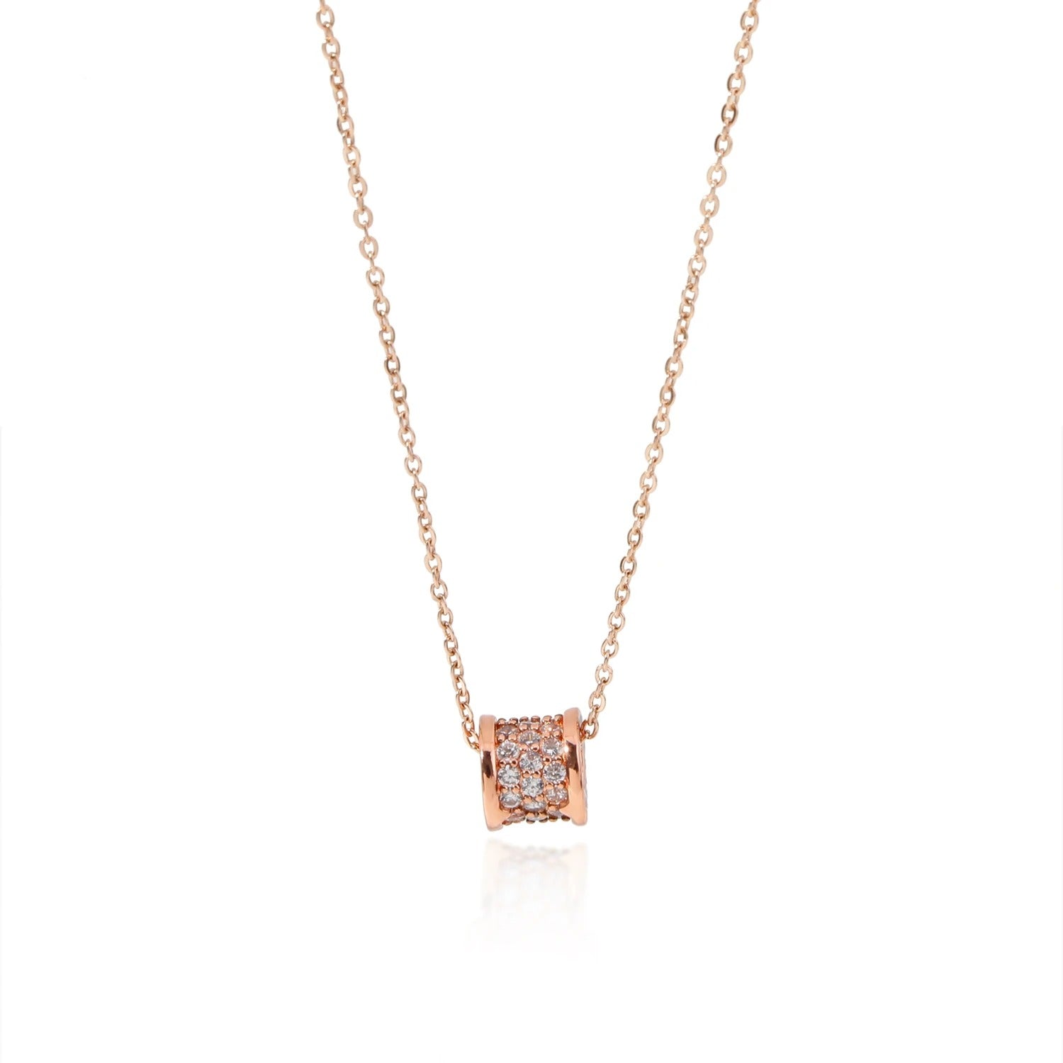 Fashion Stainless Steel Zirconia Pendants Vintage Luxury Necklace for Women Jewelry Gold Color O Chain Girlfriend Gifts