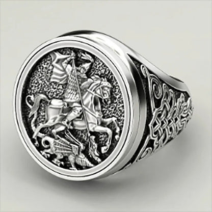 Unique Men’s Knight Horse Dragon Ring Party Jewelry Size 6-13