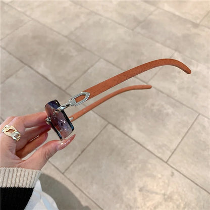 Luxury Wooden Sunglasses for Women Fashion Retro Sun Glasses