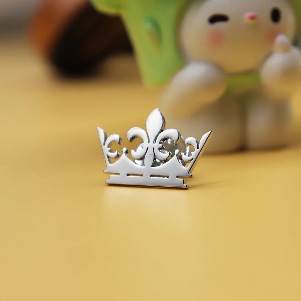 Classic Crown Brooch European & American Style Stainless Steel