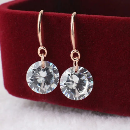 New Zircon Drop Earrings Women Hook Wedding Party Gift
