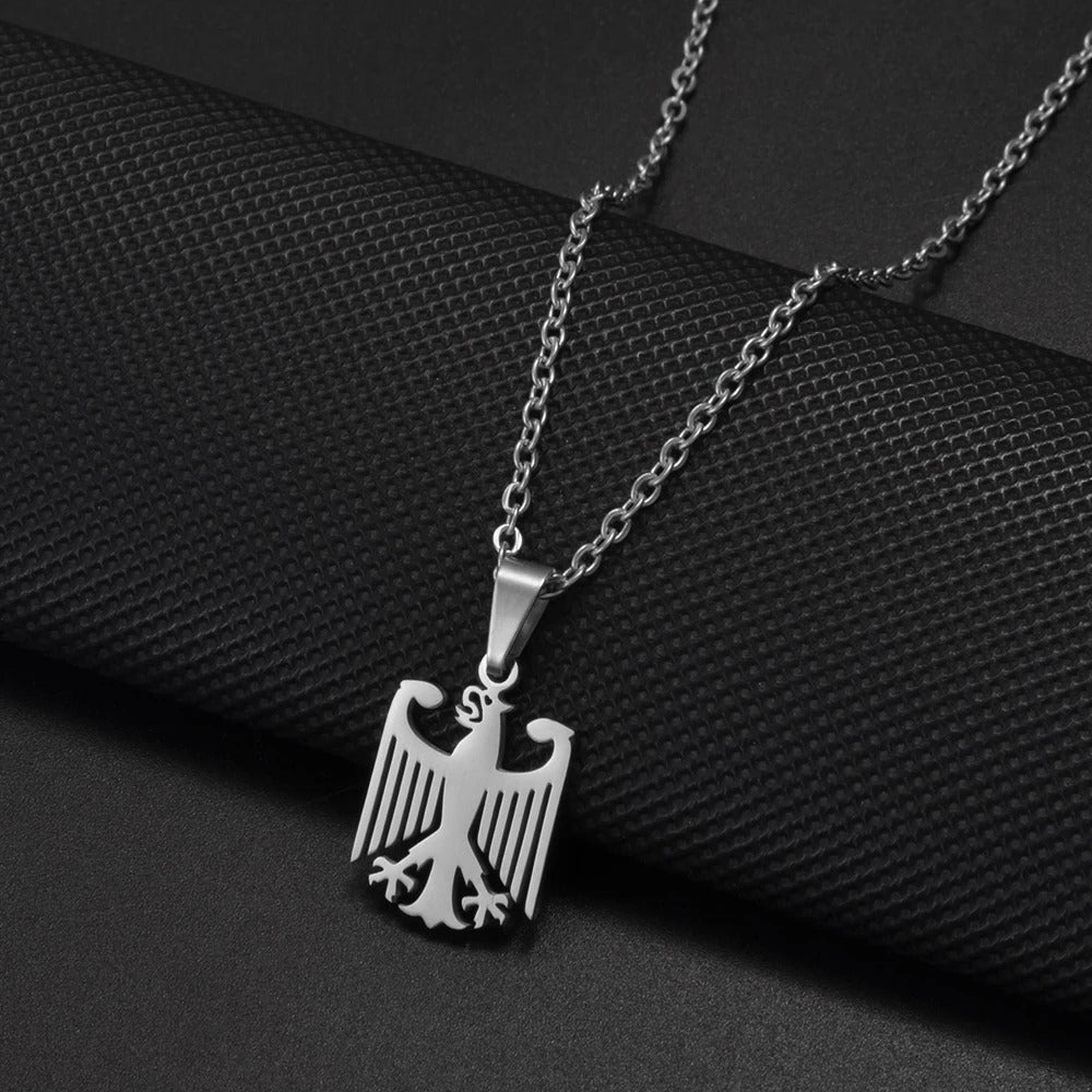 Anniyo German Eagle Pendant Necklace Stainless Steel Jewelry