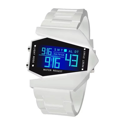 Men Woman Digital Watch Sports Alarm Clock Multifunctional Fighter Jet Airplane Watch Couple wristwatch Children Student Watches