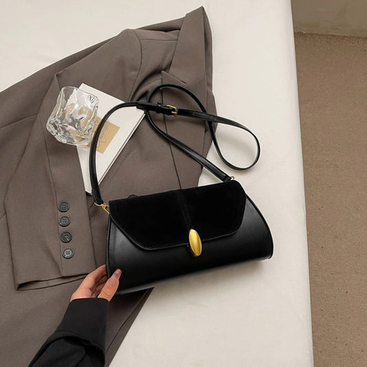 Trendy PU Shoulder & Crossbody Bag Vintage Small Slouchy Hobo Tote