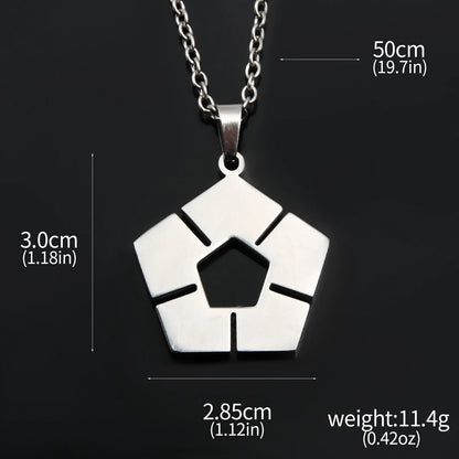 BLUE LOCK Necklace Soccer Sign Stainless Steel Metal Pendant Necklace For Women Men Cosplay Prop Accessories Jewelry Gift