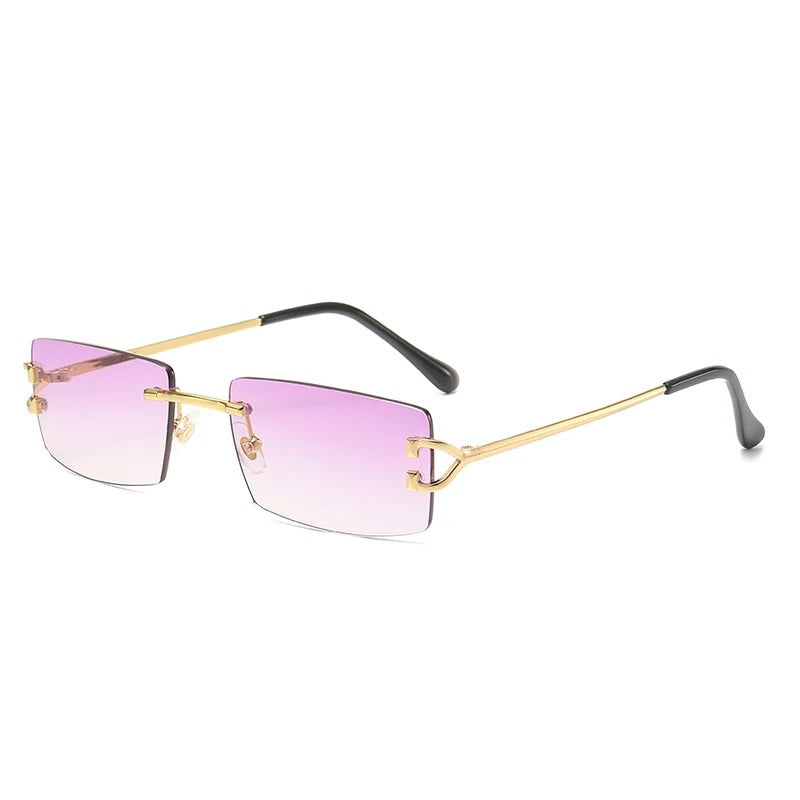 Square Rimless Fashion Sunglasses for Women