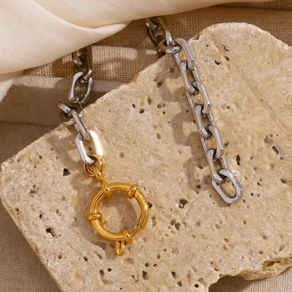 PVD Plated Fashion Chain Necklace for Women Trendy Jewelry Gift