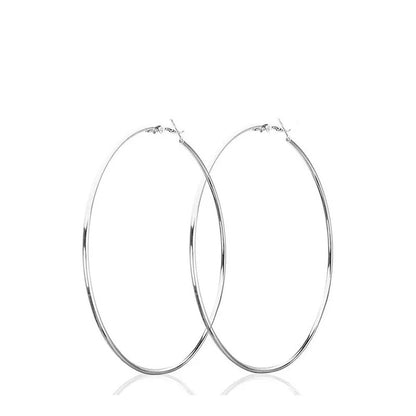 Circle Hoop Earrings for Women Men, Stainless Steel Ear Ring Fashion Jewelry Gift