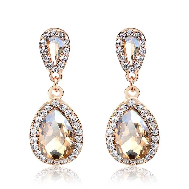 Crystal Wedding Long Drop Earrings for Women 2025 Brides Earrings Prom Jewelry Gifts