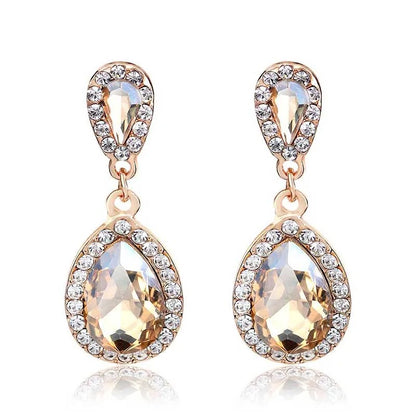 Crystal Wedding Long Drop Earrings for Women 2025 Brides Earrings Prom Jewelry Gifts