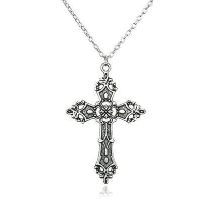 Fashion Christian Necklaces for Women Wen Gift Vintage Gothic for Cross Pendant Long Chain Necklace Choker Goth Punk Jewelry