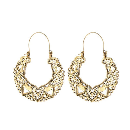 Indian Ethnic Hoop Dangle Earrings Women Gypsy Fashion Jewelry