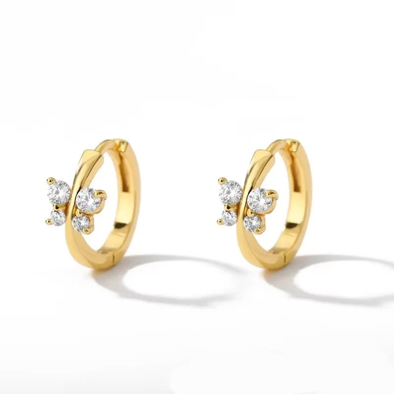 New Silver Color Hoop Earrings for Women Girls Luxury Gifts