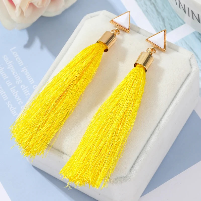 New Fashion Boho Tassel Earrings Women Elegant Long Dangle Drop Earrings Jewelry Vintage Hyperbole Accessories
