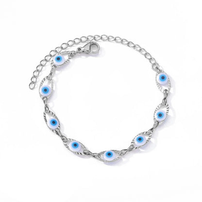 Turkish Evil Eye Bracelet Stainless Steel Summer Accessory