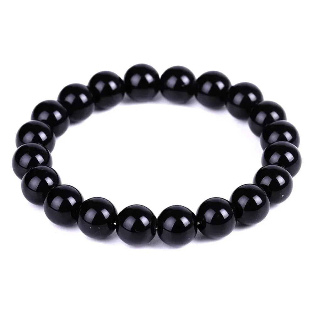 Black Obsidian Natural Stone Bracelet Anti-Anxiety Weight Loss