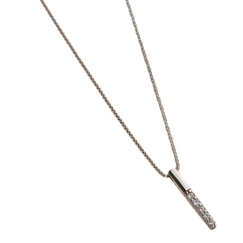 Exquisite Rose Gold CZ Necklace Geometric Fashion Jewelry for Women
