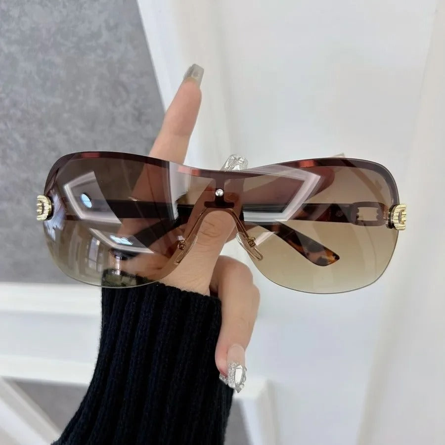 Casual Square Gradient Sunglasses Unisex Designer Travel Shades