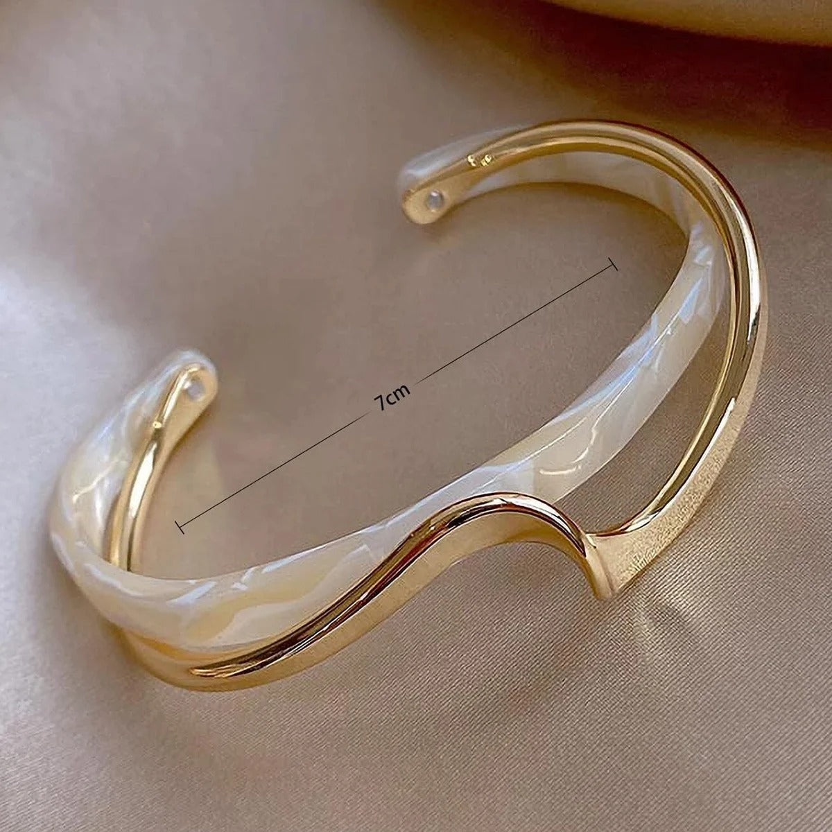 Titanium Steel Gold Bracelet with Zircon for Women Daily Wear