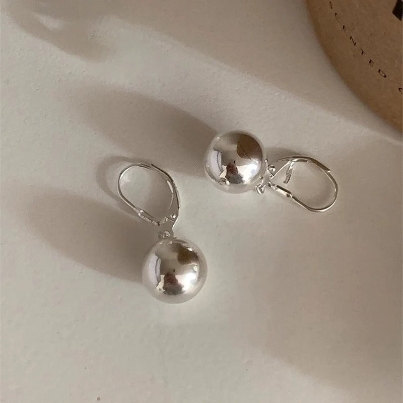 Minimalist Ball Drop Earrings Women Classic Elegant Party Jewelry