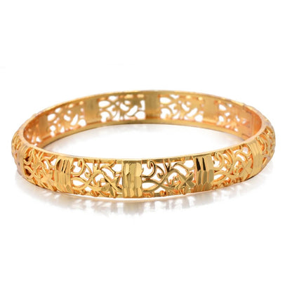 24K Gold Color bangles for women Wedding Jewelry, bracelets Wedding Jewelry