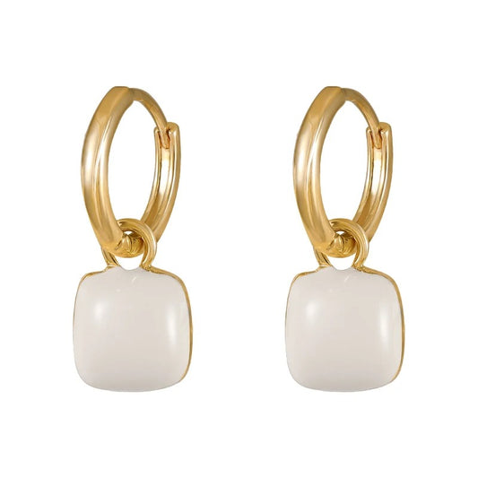 New Arrival Simple Temperament Square Drop Earrings Women