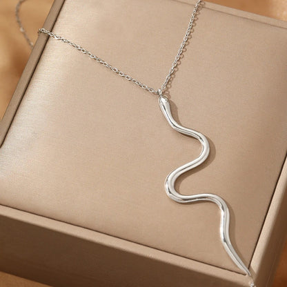 Stainless Steel Necklaces Fashion Pendant Chain Hip-Hop Trending Sweater Chain Necklace For Women Jewelry Gifts