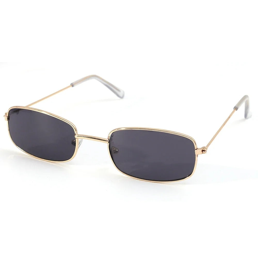 Men & Women Retro Narrow Frame Square Sunglasses UV Protection