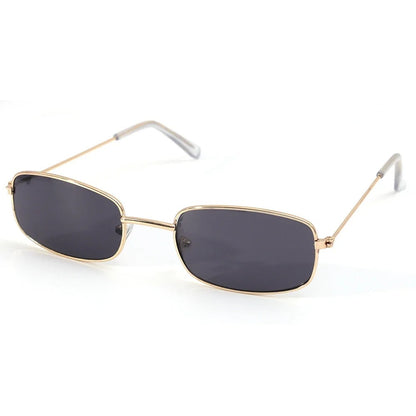 Men & Women Retro Narrow Frame Square Sunglasses UV Protection