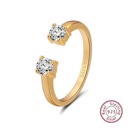 ORSA JEWELS 925 Silver Adjustable Ring AAA Zircon Jewelry Gift