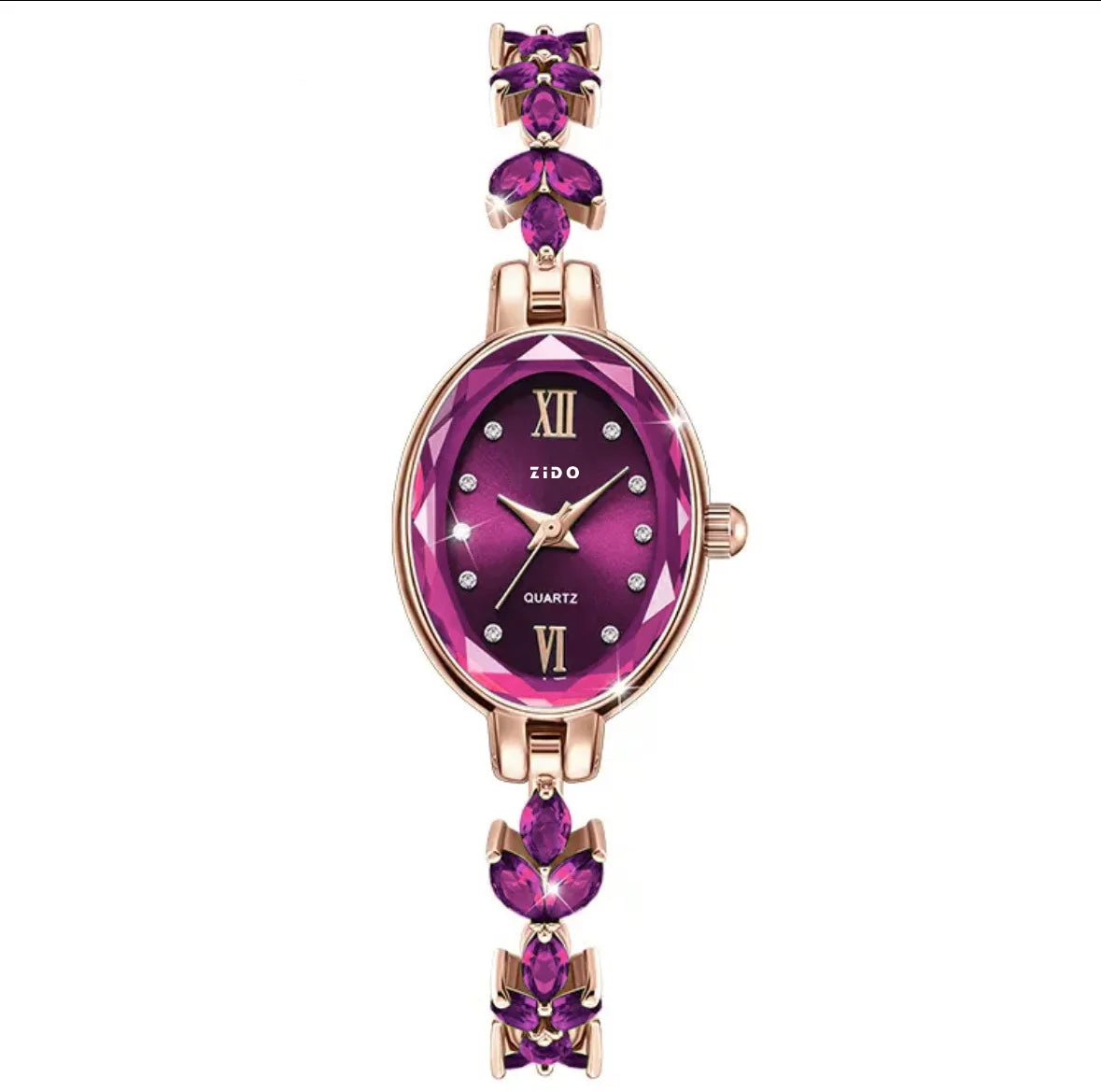 Women’s Luxury Diamond Inlaid Watch Waterproof Oval Quartz