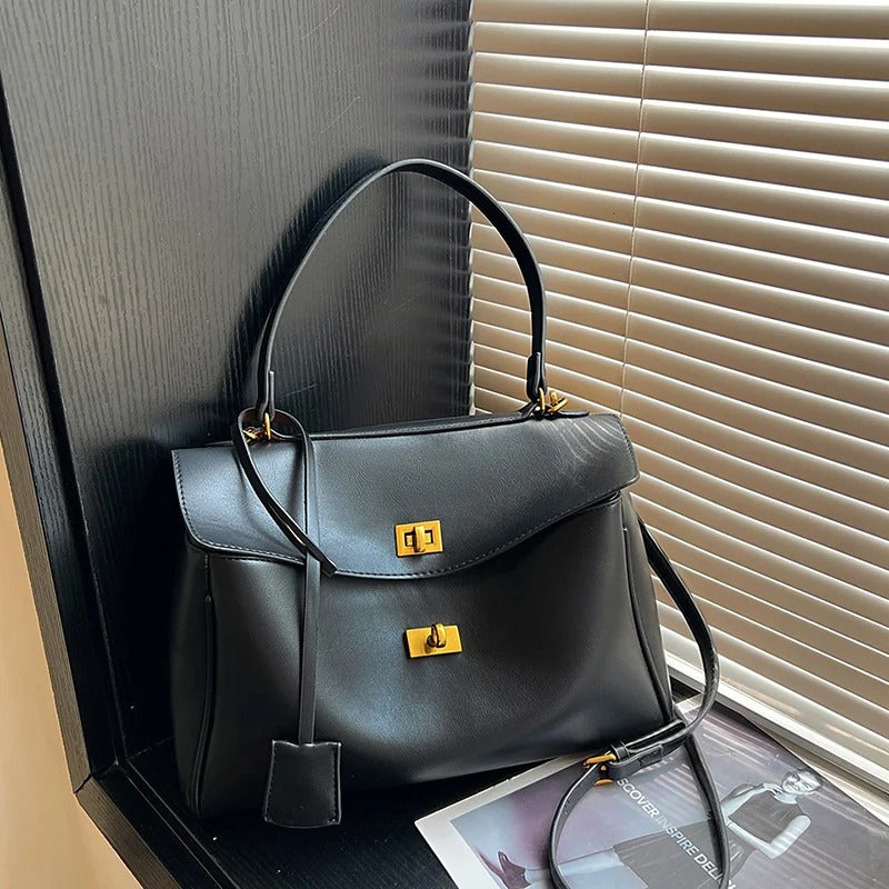 Luxury Soft PU Leather Shoulder Tote Large Capacity Shopper Bag