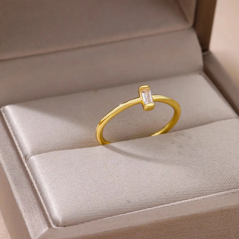 Trend Gold CZ Open Ring Women’s Wedding Finger Jewelry