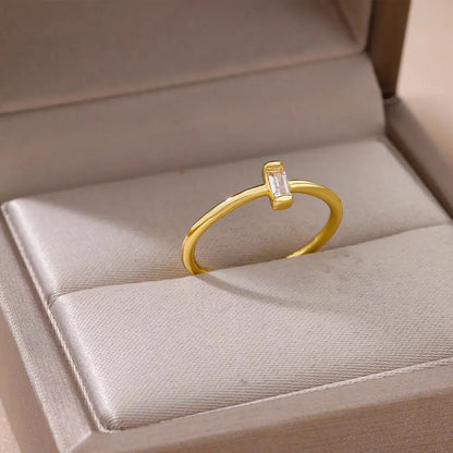 Trend Gold CZ Open Ring Women’s Wedding Finger Jewelry