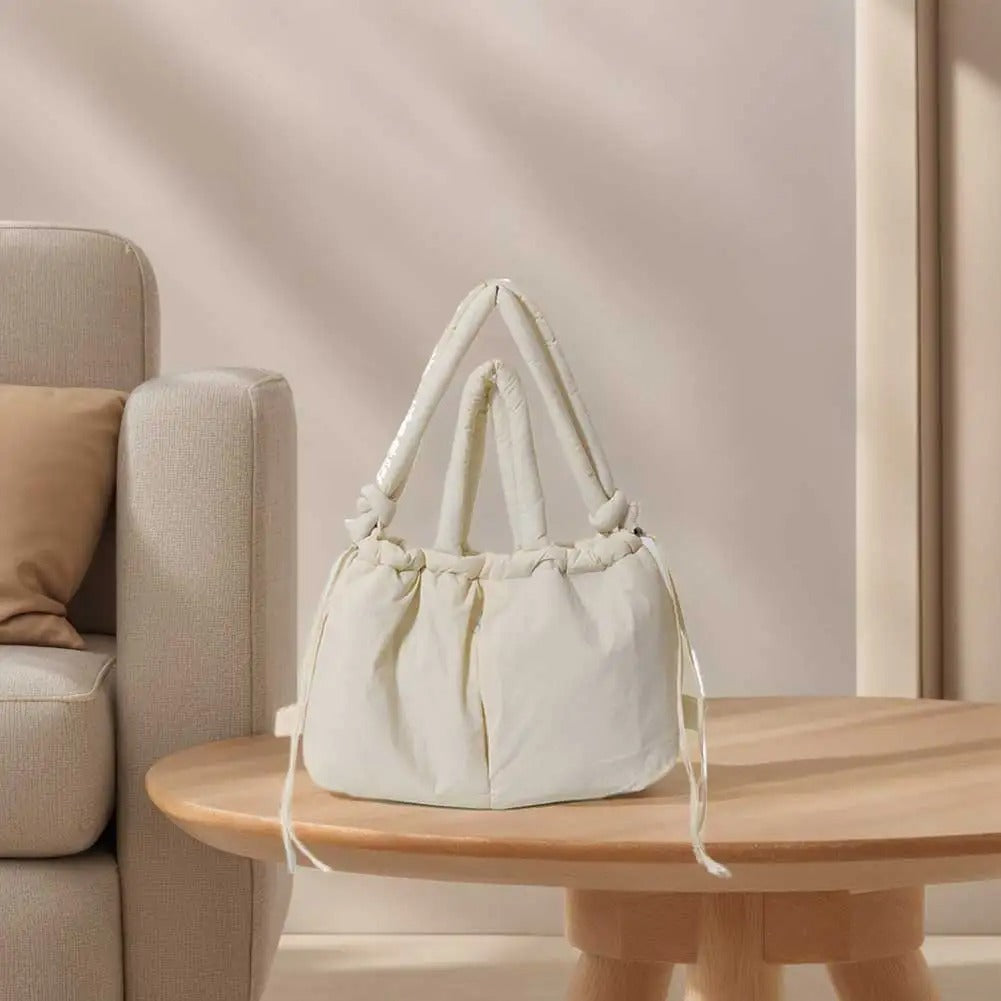 Women’s Puffer Tote Bag Large Capacity Nylon Shoulder Bag