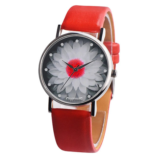 Quartz Watch Leather Casual Solid Color Circular Small Dial Mechanical Wristwatch Fashion Casual Everyday Versatile Watches