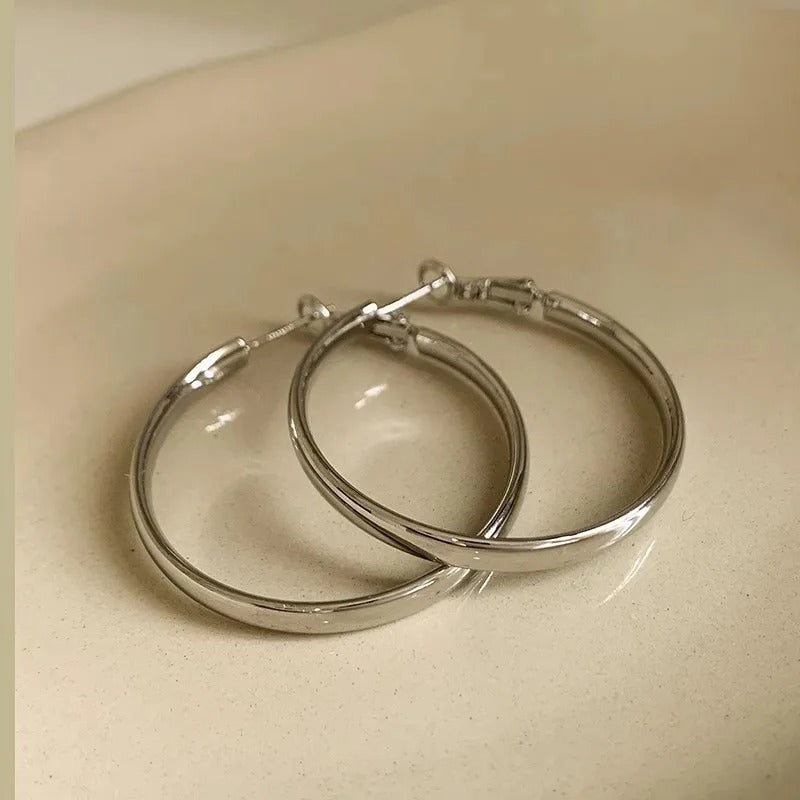 Trendy Oversized Circle Hoop Earrings Fashion Statement Jewelry